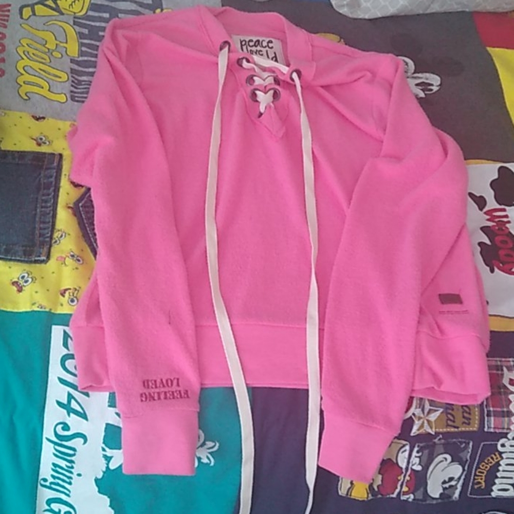 Pink long sleeve sweater sz XS